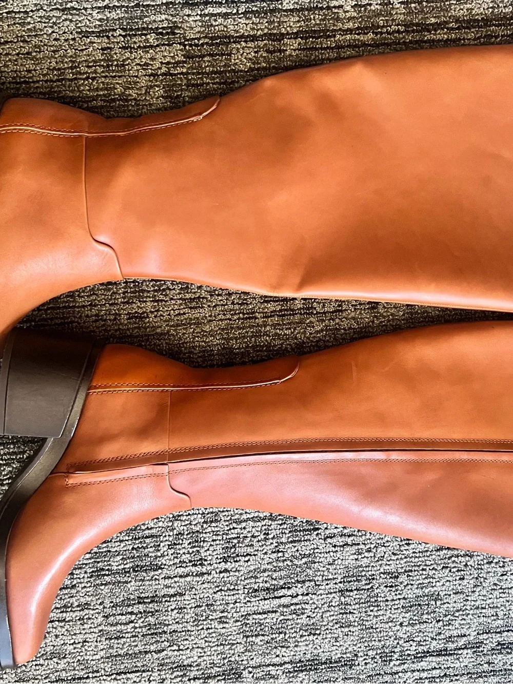 Franco Sarto Cognac Brown Over-the-Knee Leather Boots